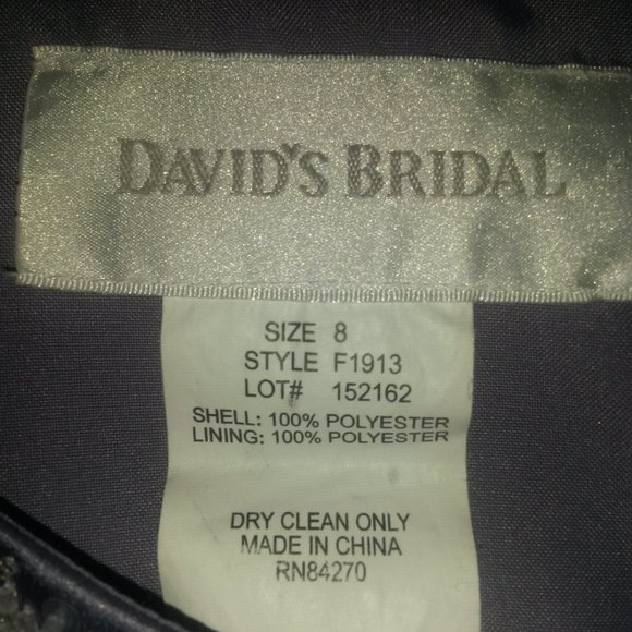 David's Bridal Lavender Gown Size 8 - Picture 4 of 8